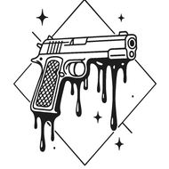 Blooded Gun Tattoo